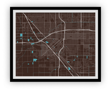 Load image into Gallery viewer, Fresno Map Print - Choose your color