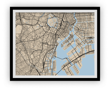 Load image into Gallery viewer, Tokyo Map Print - Choose your color