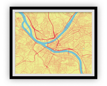 Load image into Gallery viewer, Pittsburgh Map Print - Choose your color