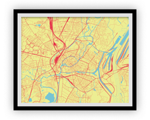 Load image into Gallery viewer, Strasbourg Map Print - Any Color You Like