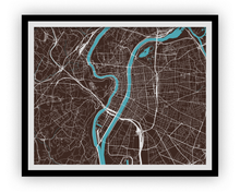 Load image into Gallery viewer, Lyon Map Print - Choose your color