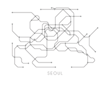 Load image into Gallery viewer, Seoul Subway Map Print - Seoul Metro Map Poster