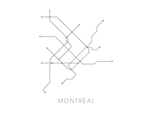 Load image into Gallery viewer, Montreal Subway Map Print - Montreal Metro Map Poster