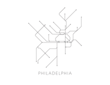 Load image into Gallery viewer, Philadelphia Subway Map Print - Philadelphia Metro Map Poster