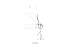 Charger l'image dans la galerie, Carte de métro de Chicago