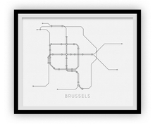 Charger l'image dans la galerie, Brussels Subway Map Print - Brussels Metro Map Poster