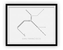 Charger l'image dans la galerie, San Francisco Subway Map Print - San Francisco BART Map Poster