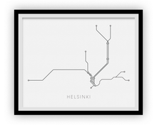 Charger l'image dans la galerie, Helsinki Subway Map Print - Helsinki Metro Map Poster