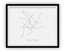 Load image into Gallery viewer, Montreal Subway Map Print - Montreal Metro Map Poster