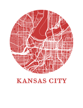 Load image into Gallery viewer, Kansas City Map Print - City Map Poster