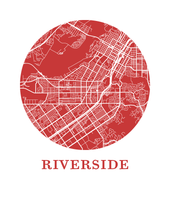 Load image into Gallery viewer, Riverside Map Print - City Map Poster