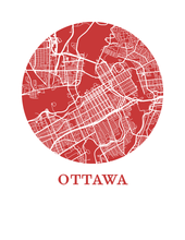 Load image into Gallery viewer, Ottawa Map Print - City Map Poster