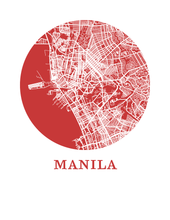 Load image into Gallery viewer, Manila Map Print - City Map Poster