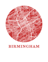 Load image into Gallery viewer, Birmingham Alabama Map Print - City Map Poster