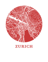 Load image into Gallery viewer, Zurich Map Print - City Map Poster