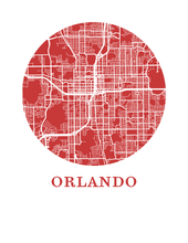 Load image into Gallery viewer, Orlando Map Print - City Map Poster