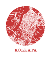 Load image into Gallery viewer, Kolkata Map Print - City Map Poster