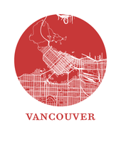 Load image into Gallery viewer, Vancouver Map Print - City Map Poster