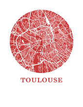 Load image into Gallery viewer, Toulouse Map Print - City Map Poster