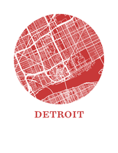 Charger l'image dans la galerie, Affiche cartographique de Detroit - Style OMap