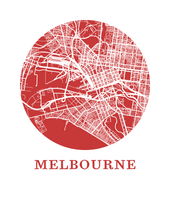 Load image into Gallery viewer, Melbourne Map Print - City Map Poster