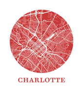 Load image into Gallery viewer, Charlotte Map Print - City Map Poster