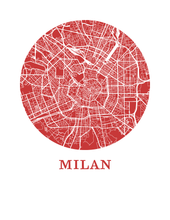 Load image into Gallery viewer, Milan Map Print - City Map Poster