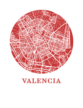 Load image into Gallery viewer, Valencia Map Print - City Map Poster