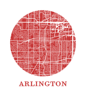 Load image into Gallery viewer, Arlington Texas Map Print - City Map Poster