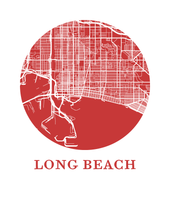 Charger l'image dans la galerie, Affiche cartographique de Long Beach - Style OMap