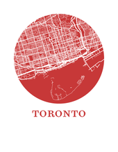 Load image into Gallery viewer, Toronto Map Print - City Map Poster