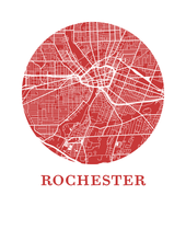 Load image into Gallery viewer, Rochester Map Print - City Map Poster