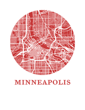 Load image into Gallery viewer, Minneapolis Map Print - City Map Poster