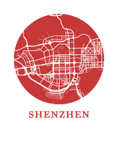 Load image into Gallery viewer, Shenzhen Map Print - City Map Poster