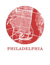 Load image into Gallery viewer, Philadelphia Map Print - City Map Poster