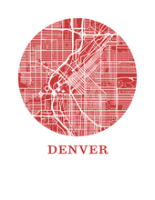 Load image into Gallery viewer, Denver Map Print - City Map Poster