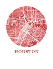 Load image into Gallery viewer, Houston Map Print - City Map Poster