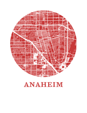 Charger l'image dans la galerie, Affiche cartographique de Anaheim - Style OMap