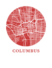 Load image into Gallery viewer, Columbus Map Print - City Map Poster