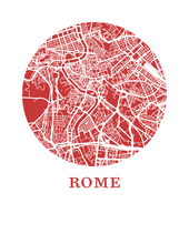 Load image into Gallery viewer, Rome Map Print - City Map Poster