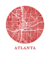 Load image into Gallery viewer, Atlanta Map Print - City Map Poster