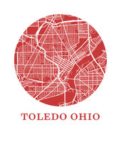 Load image into Gallery viewer, Toledo Ohio Map Print - City Map Poster