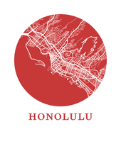 Load image into Gallery viewer, Honolulu Map Print - City Map Poster