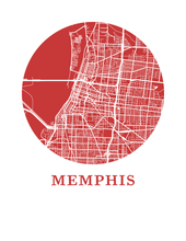 Load image into Gallery viewer, Memphis Map Print - City Map Poster