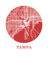 Load image into Gallery viewer, Tampa Map Print - City Map Poster