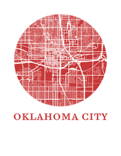 Load image into Gallery viewer, Oklahoma City Map Print - City Map Poster