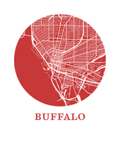 Charger l'image dans la galerie, Affiche cartographique de Buffalo - Style OMap