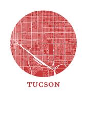 Load image into Gallery viewer, Tucson Map Print - City Map Poster