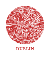 Load image into Gallery viewer, Dublin Map Print - City Map Poster