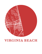 Load image into Gallery viewer, Virginia Beach Map Print - City Map Poster